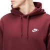 Bluza Nike bordowa z kapturem bawełniana kangurka